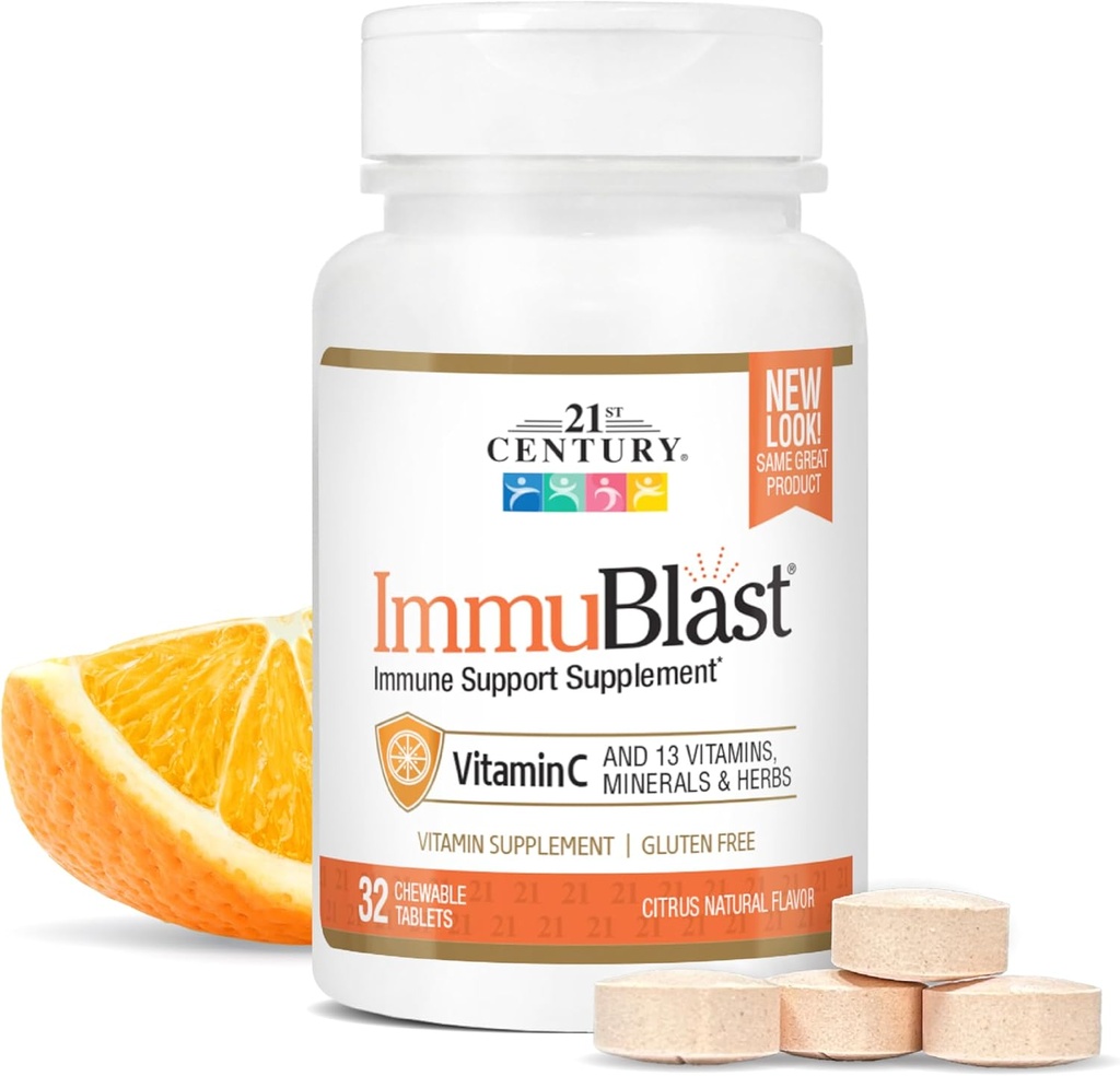 21st Century Immublast Chewable Tablet, Citrus 32 Count