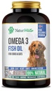 Omega 3 Fish Oil Supplement for Dogs and Cats - 1000 mg Pure DHA and EPA Omegas - Supports Healthy Coat and Skin, Heart, Immune System, Joints and Hip - 180 softgels