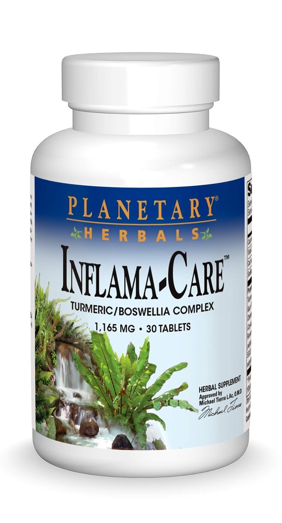 Planetary Herbals Inflama-Care 1165 mg Turmeric, Boswellia Complex - 30 Tablets