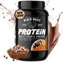 Powder Black Magic Protein - Syrovátka, vejce a kaseinový komplex s enzymy a MCT Powder - Pre Workout and Post Workout - New Look- Famous Chocolate Butters Puffs - 24g Protein - 2 LB