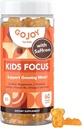 GOJOY NATURALS Kids Focus Gummies – Saffron, Magnesium Glycinate, L-Theanine & Inositol Supplement for Kids & Teens – Focus, Attention & Calm – Vegan, Sugar-Free, Non-GMO