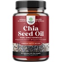 Chia Seed Oil Extract Capsules - Plant Based Omega 3 6 9 Supplement and Daily Fiber Capsules for Digestive and Immune Support and Heart Health - Omega 3 Fatty Acids Supplement for Men and Women - 60ct