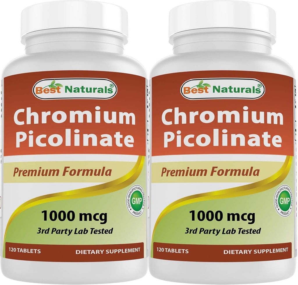 Nejlepší Naturals Chromium Picolinate 1000 mcg 120 Tablet (Balení po 2)