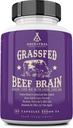 Ancestral Supplements Grass Fed Beef Brain Supplement med nötkött lever, hela mathjärnan stöd främjar hjärna, humör och minneshälsa, hjärna och leverhälsa Formel kapslar, icke-GMO, 180 kapslar