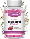Sugar Resveratrol Gummies - supliment Resveratrol de înaltă puritate pentru antioxidant, imbatranire sanatoasa, piele, creier, Organic - 60 Gume