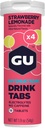 GU Energy Hydration Elektrolītu dzēriens Tabletes, Uzlabots Izturības sporta dzēriens skriešanai, Riteņbraukšanai, Triathlon, 4-Count (48 Servējumi), zemeņu citronāde