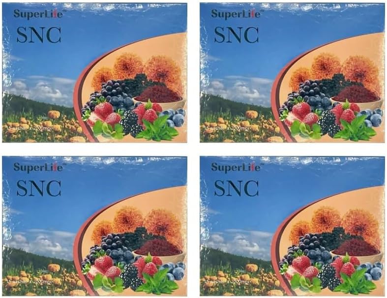 Generic 4 Packs SNC Super Life Neuron Care Tuki Silmät Näön parantaminen Näkö Blur Kognitiivinen kuiva (15 pussia/laatikko), sininen