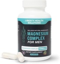 Complexe de magnésium pour hommes avec tous les ingrédients naturels - Support naturel pour le confort digestif et la régularité - 60 capsules