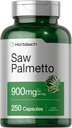 Horbäach Saw Palmetto Extract | 900mg | 250 kapslar | Non-GMO och Gluten Free Formel | Traditionella örttillskott