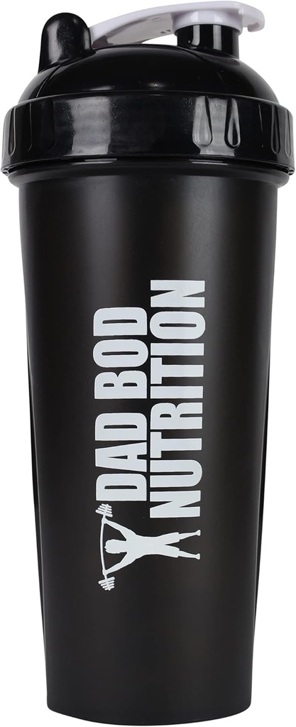 Daddy Bod Nutrition Funny Protein Shaker, 28 כוס מים (Black Lid)