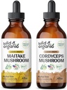 Wild & Organic Maitake Mushroom Tincture 4 fl oz & Cordyceps Mushroom Tincture 4 fl oz
