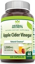 Segredos de herbas Apple Cider Vinegar Suplemento | 1500 Mg por servizo | 120 cápsulas | Non-GMO | Gratuíto de glute | Made in USA