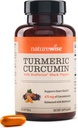 NatureWise Termerinis Curcumin 500 mg su Black Pepper Softgels - Papildomas stiprumas, Sustiprinta Absorbcija - 95% Curcuminoids & BioPerine imuninės paramos - Nemokama, Ne GMO - 30 Skaičiavimas [1-mėnesį tiekimas]