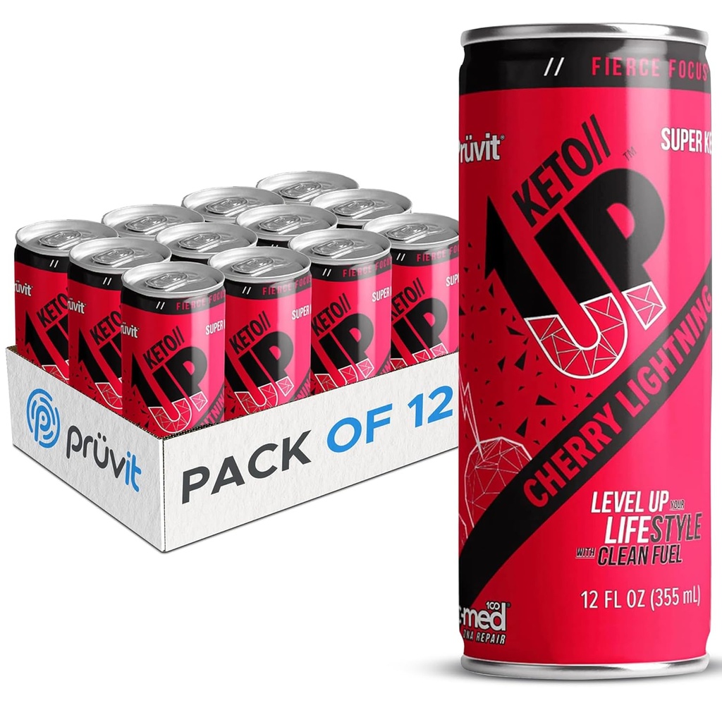 Cherry Lightning Keto / / Up® Drink - Redo att dricka Ketones för fokus för män och kvinnor - 12 Pack