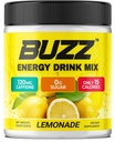 Morning Buzz Energy Drink Powder - Sugar Free Energy Drink Mix - Pre Workout Drink Mix with 18 Vitamins & Minerals, No Jitters, No Crash - Gluten Free, No Artificial Dye, Original Lemonade Flavor