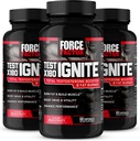 FORCE FACTOR Test X180 Ignite, testosteron ATM & Fat Burner for Men, testosteron Supplement to help Build Muscle, improve Energy, and Boost Vitality and Performance, 60 ( Count of 3)