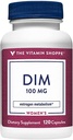 O Vitamina Shoppe DIM 100MG com extrato de pimenta preta Bioperine, apoia o metabolismo de estrogênio para a saúde da mulher (120 cápsulas)