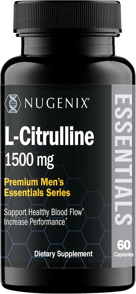 Nugenix Essentials L- Citruline Supplement for Enhanced Blood Flow and Performance - 1500 mg, 60 kapsúl
