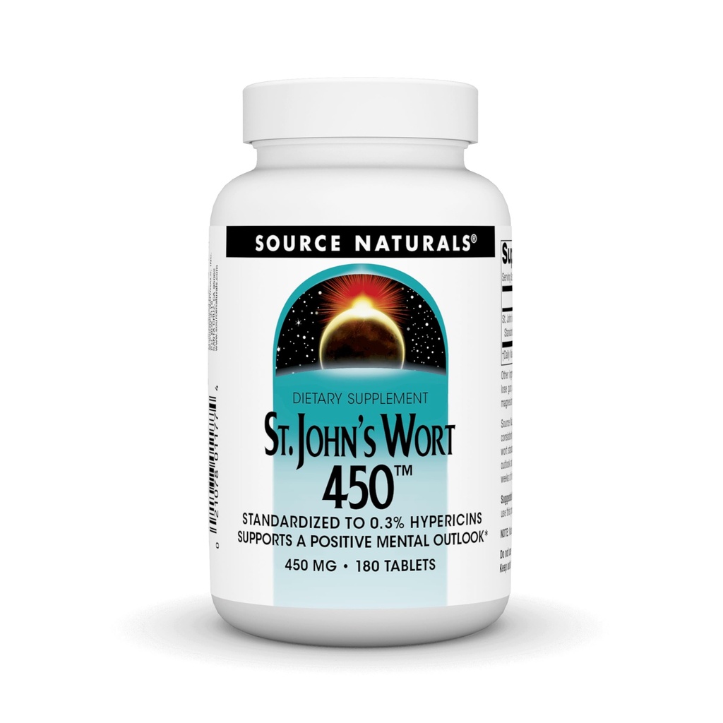 Source Naturals St. John's Wort 450 mg Supports a Positive Mental Outlook - 180 Tablets