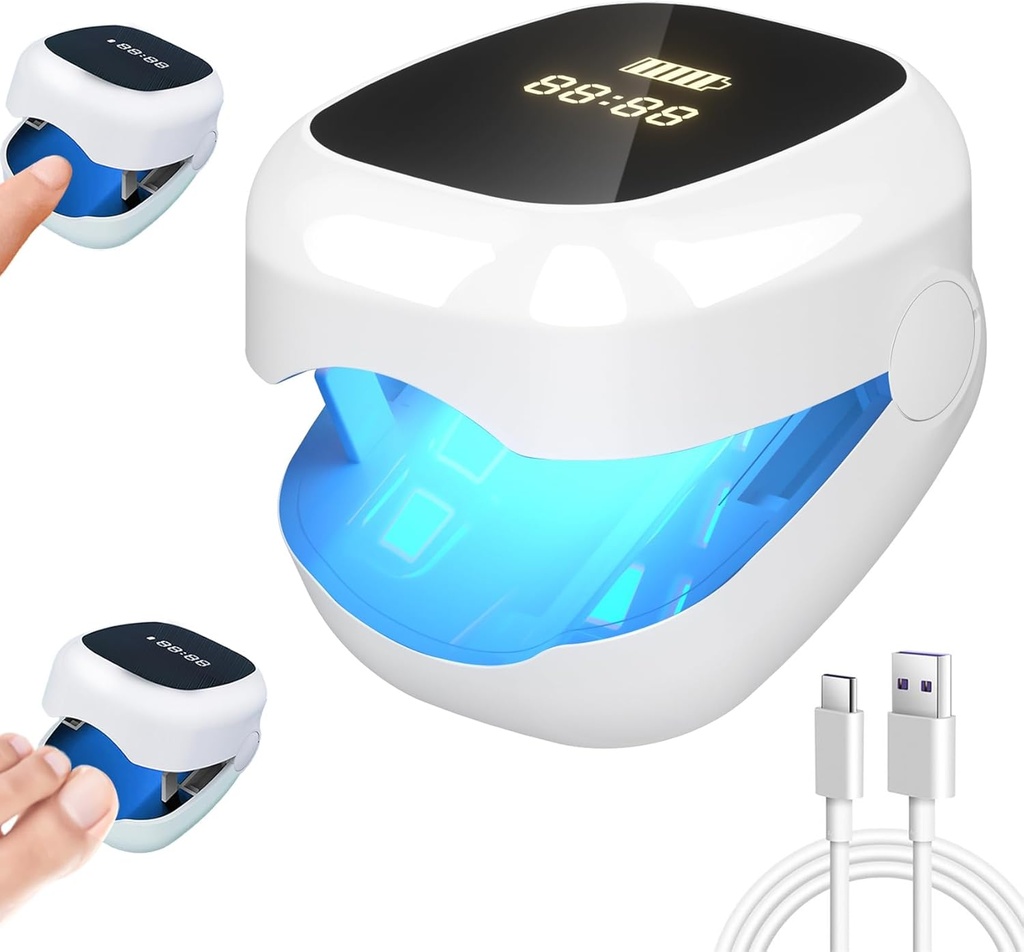Tratamento de Laser de Fungos de unhas Led dispositivo de luz para infecções fúngicas de unhas, ajudando a restaurar a saúde e significativamente melhorar sintomas como deformação e caminhada dolorosa (branco)