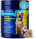 Probiòtics per als Dogs - 6 mil milions de dòlars CFUs, Dog Probiotics amb Prebiotics i Horitius Enzys per a Gut, Imnedue and Skin Flavor, 180 Chews