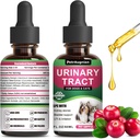 猫和狗尿道切除感染治疗滴滴 用Cranberry & Natural UTI Medicine - 支持Bladder+Kidney - 最佳预防失禁和Bladder石头 - 补充肾保健维生素