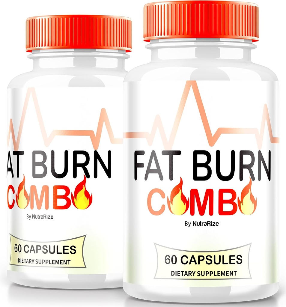 (2 Pack) Fat Burn Combo капсули, FatBurn Combo Keto Formula, All Natural Отслабване Допълнение към постигането на здравословно изглеждащо тяло, Keto Fitness хапчета, Официален преглед (120 капсули)