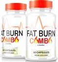 (2 Pack) Fat Burn Combo капсули, FatBurn Combo Keto Formula, All Natural Отслабване Допълнение към постигането на здравословно изглеждащо тяло, Keto Fitness хапчета, Официален преглед (120 капсули)