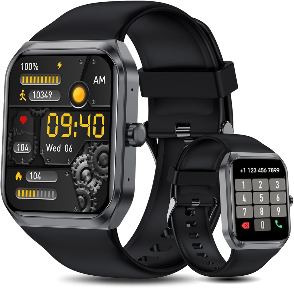 Chytré hodinky pro muže ženy (odpověď na volání), 1.95 "Fitness Watch s Blood Oxygen Heart Rate Sleep Monitor, 100 + Sport IP68 Vodotěsné Fitness Watch pro Android iOS telefony