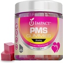 Impacto PMS Gummies - 60 Conde Multivitaminas Mulleres, PMS de alivio de cangrexos menstruais - Suplementos PMS alivio e equilibrio hormonal natural