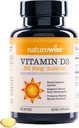 NatureWise ויטמין D3 2000iu (50 mcg) 200 ימים אספקה עבור תמיכה החיסון, תפקוד שרירים בריא, בריאות העצם - non-GMO, Gluten חינם בשמן זית אקסטרה אורגני (Mini Softgel), 200 הרוזן