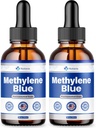 (2 Pack) Methylene Blue 99,99% - Formula Resmi - Methylene Blue Liquid Drops Advanced Kekuatan Lanjutan, Peningkatan Absorpsi, Methylene Blue Supplemen Powder ke Farmasi Grade (4oz)