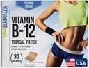 Premium Class B12 Patches 30 Day Supply B12 Patch - Vyrobeno s vitaminem B12 Methylkobalamin pro energii a vitamín Guarana - 100% Made in The USA