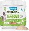Vetnique Labs Profivex Probiotics for Dogs All Natural Dog Chews & Powder for Digestive Health Probiotic Supplements for Dogs 5 Probiotics and Prebiotics (Powder, 8.5oz)