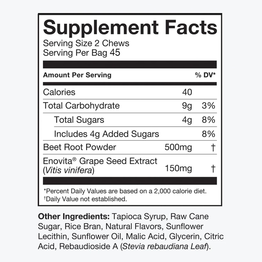 HumanN SuperBeets Heart Chews, 90 grāfs