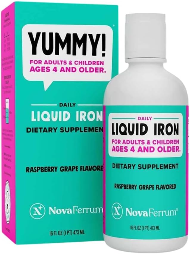 NovaFerrum Yummy 16 Fl Oz Note 124; Flydende jerntilskud for aldre 4 & Op