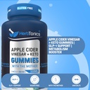Herbtonics Keto Apple Cider Vincious Gummies - fordøjelse & Detox Support - Sukker Free BHB Advanced Formel for Keto Support - Rå ACV med moderen - 120 Vegansk ACV Gummies