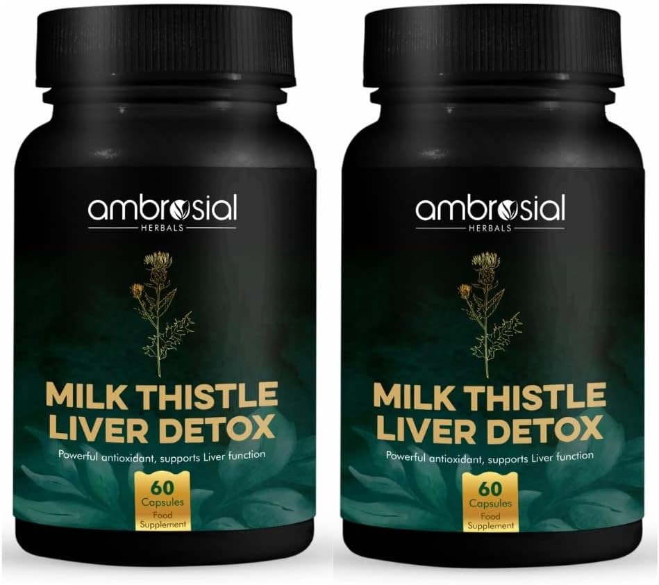 AMBROSIAL Milk Thistle Capsules - Pack of 2.120 Capsules