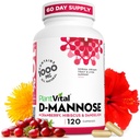 具有Cranberry-D-mannose 1000mg Capsules-Bladder、Kidney和Urinary Tracts支持的高潜力。 与希比斯斯和丹德利翁一起的Cranberry Powder. 2个月供应