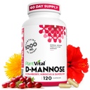 Plantvital D Mannose Capsules with Cranberry - D-mannose 1000mg per serving - High Potency for Bladder, Kidney and Urinary Tract Support - Cranberry Powder with Hibiscus and Dandelion- 2 Months Supply