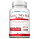Approved Science Nitric Oxide MD - Muscle Development, Lean Body Mass, Improve Oxygen Supply, Boost Energy - 90 Capsules - 1 Bottle