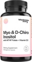 Wholesome Story Myo-Inositol & D-Chiro Inositol + MTHF Folate + Vitamin D3 | 360 Count