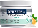 FREEDA Buffered Vitamin C Powder – Non-Acidic, Stomach-Friendly Vitamin C for Sensitive Individuals – Vegan, Kosher, Sugar-Free Immune Support – 8 oz