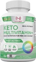 Keto Multivitamin cho phụ nữ và đàn ông - 35 Potent, tinh khiết Ingrient - C, vitamin D, vitamin A, E và Zinc for Immun Consolation - Non GMO, Gluten Free, Sugar Free, Tất cả tự nhiên - 30 ngày