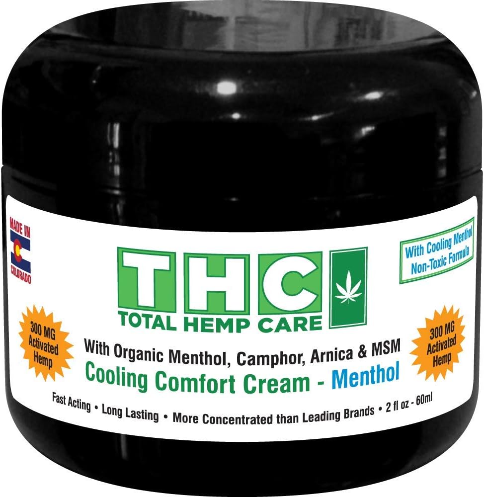 300mg Total Hemp Turmeric Cream - Joints & Muscle Relaxer Cream with Arnica, MSM, Hemp Oil Extract, & 7 Essential Oils - Non Greasy & Fast Absorbing for Back, Neck, Elbows, Knees, & Hip, 2 oz