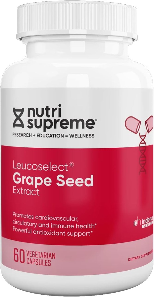 חומרים מזינים העליון Grapeseed לחלץ Leucoselect, Polyphenols עבור Super Antioxidant תמיכה, Cardiovascular בריאות, מוסמך 60 קפסולות
