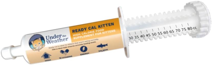 Under Weather Pet | Redo Cal för Kitten | High Calorie Pet Nutritional Supplement för viktökning och hälsosam vikt Underhåll | 10 Vitaminer, 7 Minerals, Omega Fatty Acids & Carbohydrates | 80cc