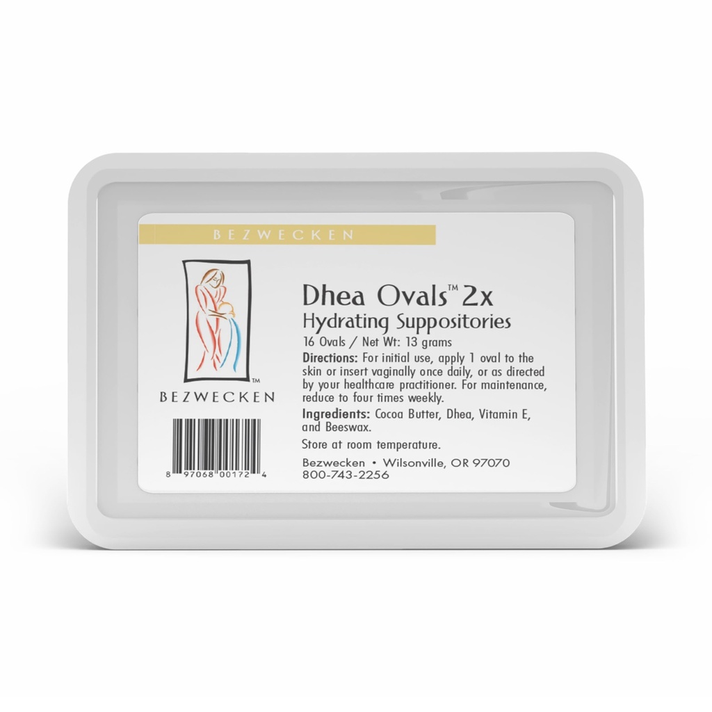 Bezwecken – DHEA Ovals 2X – 16 Ovals - Free of Estrogen - Same Trusted Formula - Professionally Formulated to Alleviate Vaginal Dryness in Menopausal Women