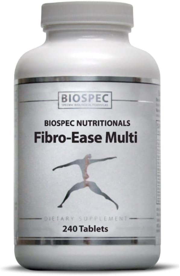 BIOSPEC HRANILCI Fibro-Ease Multi - vsebuje bistvene vitamine in minerale - podpora proizvodnji energije in splošno zdravje (240 kapsul)