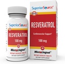 Resveratrol 100 mg - Suplemento dietético para un envellecemento saudable - soporta cerebro e saúde cardíaca - non-GMO e sen glute - 60 comprimidos microLingual Instant-Dissolve